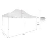 thumbnail of Carpa Cenador Plegable Profesional 3x4,5m Roja | Estructura Acero Reforzado 32x32x1 mm | Resistente para Exterior y Eventos
