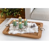 thumbnail of Tablett Osgard (61x44 cm) Teakholz, Edelstahlgriffe, rechteckig, Holztablett, Serviertablett