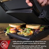 thumbnail of Magefesa EasyGrill - Placas de Cocinado, 1400W, Antiadherente Multicapa, Temperatura Ajustable, Bandeja Recoge Grasa, Grill Panini, Sandwich, Carne