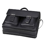 thumbnail of Ruitertassen Lederranzen 42cm XXL Schulranzen Schultasche 3 Fächer 2 Vortaschen Rückengurte Tragegriff Schultergurt schwarz 2258-11