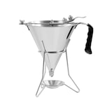 thumbnail of Royal Catering Fülltrichter - 1,8 L - Edelstahl - 3 Füllspitzen - Ständer mit Auffangschale