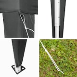 thumbnail of tectake Tonnelle pliable Linosa 3x3m - gris - 404876