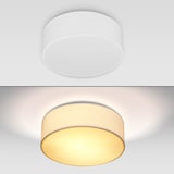 thumbnail of Monzana Deckenlampe Stoff 30 cm Weiß 1-flammig E27 Deckenleuchte Wohnzimmer Schlafzimmer Stoffdeckenlampe