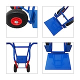 thumbnail of PROREGAL Stahlrohr-Sackkarre RAGNAR mit klappbarer XXL Schaufel & pannensichere PU-Bereifung, Traglast 250kg, Blau, Transportkarre Staplerkarre