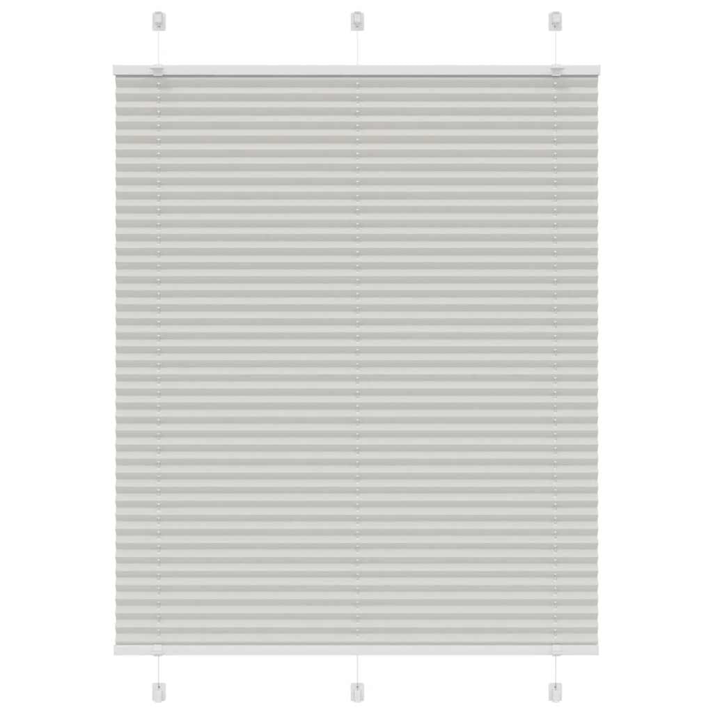 vidaXL Plissee Hellgrau 110x100 cm Stoffbreite 109,4 cm Polyester