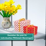 thumbnail of PRIOstahl Wandschienen Schienen 2 Stück zweireihige Lochung Länge: 1500mm Weiß für Regale aus Stahl