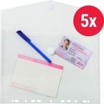 thumbnail of Exacompta Packung mit 5 verschließbaren Prospekthüllen aus PP mit Klettverschluss - A4