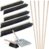 thumbnail of BRB 12-teiliges Besen-Set, 5X Roßhaar Saalbesen 1.000 mm, Handfeger, Kehrschaufel