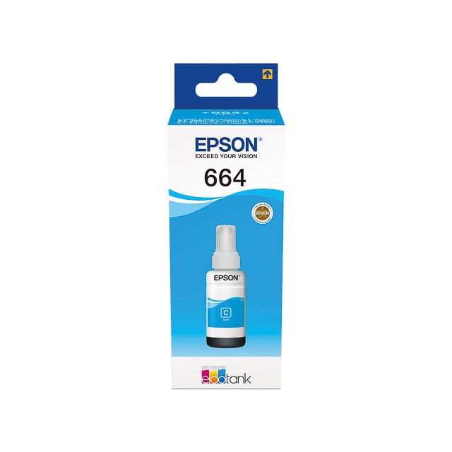 EPSON Bouteille Jet d'Encre 664 Ecotank Cyan (T6642) - C13T664240