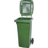thumbnail of PROREGAL 2-Rad-Mülltonne, 120 Liter, HDPE Kunststoff, HxBxT 94,5x48x54cm, Grün, Mülltonne, Müllgroßbehälter, Mülleimer, Abfalltonne, Müllbehälter