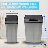 thumbnail of 4cookz® Prullenbak 60 liter Automatisch met Sensor - RVS Prullenbak - Zilver
