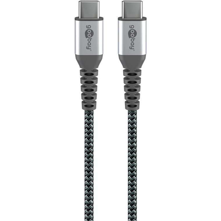 goobay 49302 goobay USB C Kabel 1,0 m schwarz, grau