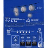thumbnail of LED Solar Lichterkette Lampions 3,5m Nylon Warmweiß
