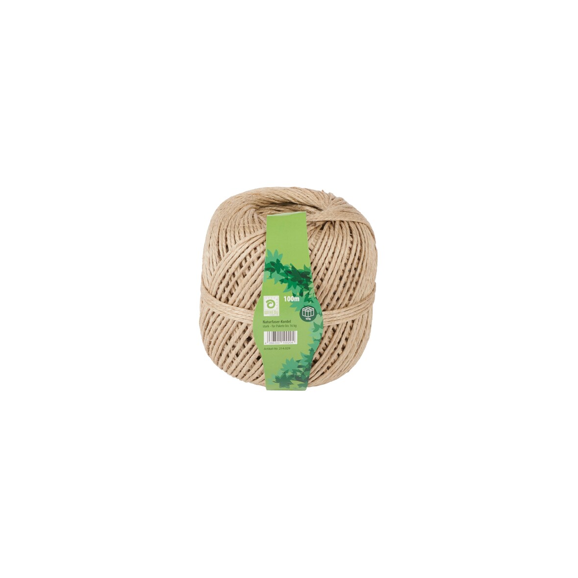 WIHEDÜ Kordel, Naturfaser, 2-fach 100m geschrumpft