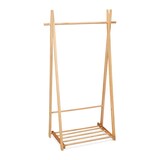 thumbnail of Relaxdays Kleiderständer mit Schuhablage, Kleiderstange, freistehend, Kleiderablage, HBT: 153x87,5x45 cm, Holz, natur