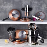thumbnail of BERGNER Copper - ILAG Grillpfannen-Set aus geschmiedetem Aluminium mit Antihaftbeschichtung (28x28cm), Wok (Ø28cm) und Fischpfanne (32x21,8x4cm)