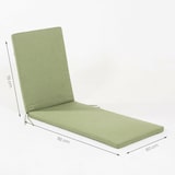 thumbnail of Almofada para espreguiçadeira de jardim, repelente à água, poliéster 200 gr, cor verde, 78 + 118 cm x60 cm x5 cm
