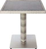 thumbnail of METRO Professional eettafel Barbados, aluminium/ PE-rotan, 70 x 70 x 75 cm, DPC tafelblad in steenlook, weerbestendig, steen