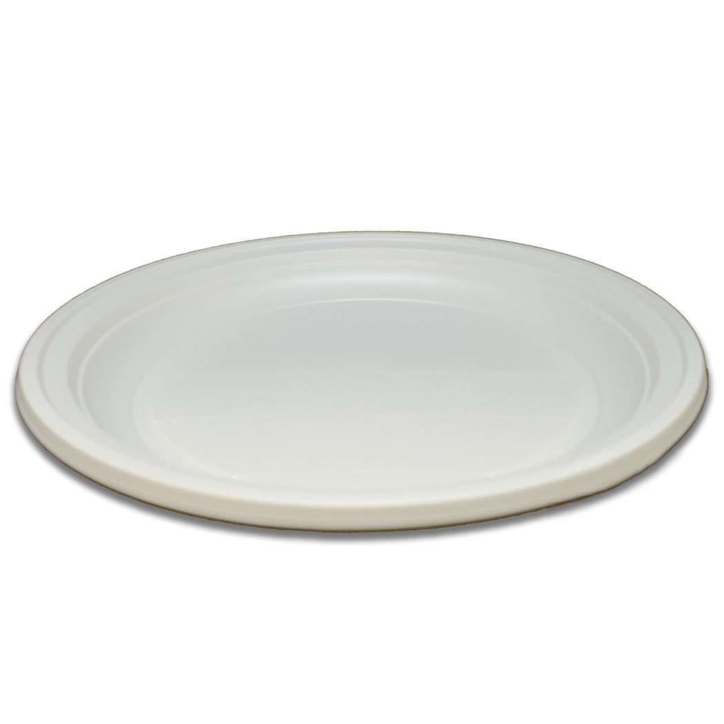 Plato llano de plástico PS reutilizable de 22 cm.. Modelo: PLL902
