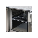 thumbnail of Banco pizzeria refrigerato con n° 3 porte EN 60x40 e vetrinetta portagusti per 10 bacinelle GN 1/4