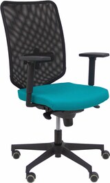 thumbnail of Ossa Negra Silla  y  Respaldo de malla en color negro y asiento tapizado en tejido BALI color verde claro