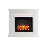 thumbnail of CrownFlame Elektrokamin Hektor - Elektrischer Kamin Mit Heizung, LED-Beleuchtung, 3D-Flammeneffekt & Fernbedienung - Standkamin - Weiß