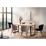 thumbnail of Esszimmertisch 160x80x76 cm Akazie Massivholz Metall Esstisch Industrial, Küchentisch mit Metallbeinen, Holztisch Groß, Speisetisch Esszimmer