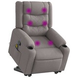 thumbnail of vidaXL Massagesessel mit Aufstehhilfe Taupe Stoff