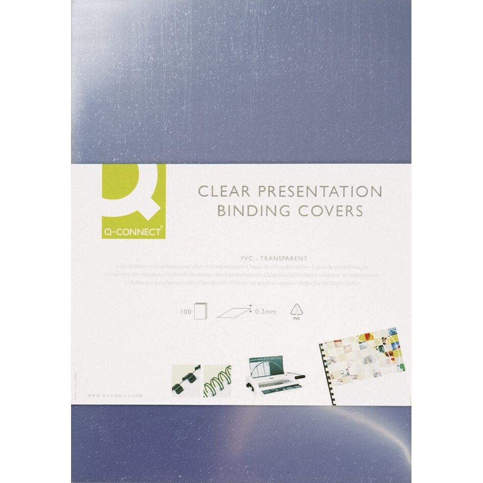 Q-Connect® KF32159 Umschlagfolie, A3, 0,20 mm, 100 Stück