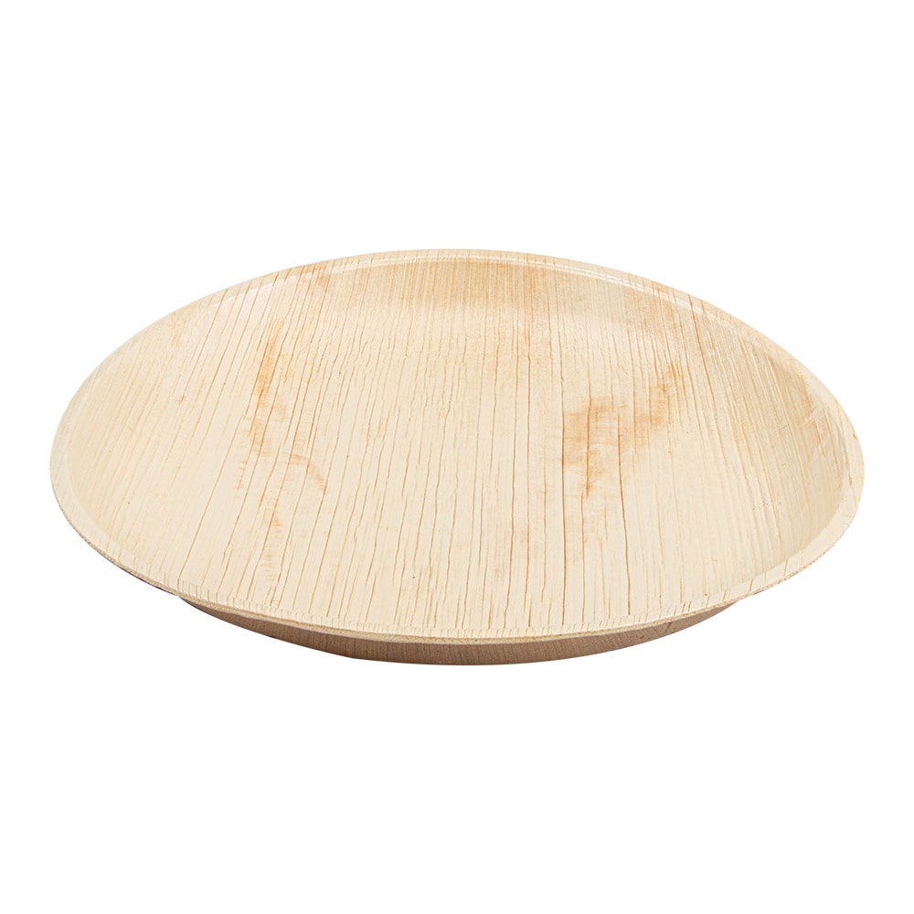 200 Unités - Assiettes Rondes 'Areca'  Ø 25X2,5 Cm Naturel Areca - Garcia de Pou