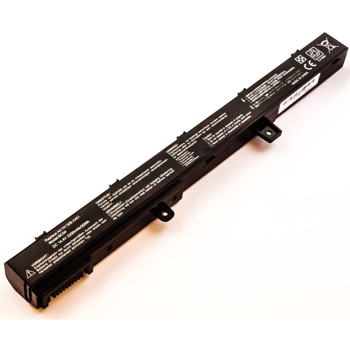 Akku für Asus R411M Li-Ion 14,4 Volt 2200 mAh schwarz