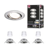 thumbnail of Paulmann Spot encastré LED Smart Home Zigbee 3.0 Base Coin Kit de base orientable  rond 90mm 20° Coin 3x4,9W 3x430lm 230V gradable 3000K Acier brossé