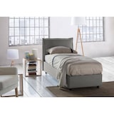 thumbnail of Dmora Letto singolo Penelope, Letto contenitore con rivestimento in tessuto, 100% Made in Italy, con materasso Cm 90x190 incluso, Grigio