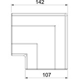 thumbnail of OBO Bettermann Flachwinkel GK-FH53100AL 6113094