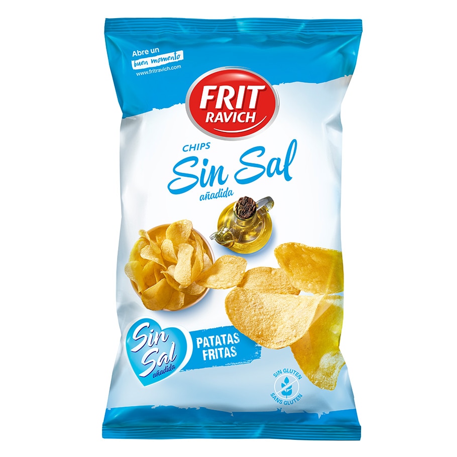 Chips sans sel 12 x 125gr Frit Ravich