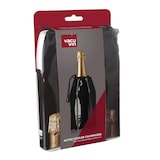 thumbnail of Vacu Vin Aktiv Champagnerkühler Motiv Flaschen, Flaschenkühler, Kühlmantel, Kühlmanschette, Kunststoff, Kühlgel, Schwarz, Golden, 38854606