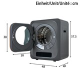 thumbnail of Abgastrockner 3kg bis 4kg 850W mit 6 Programmen, Überhitzungsschutz, Wandmontage und UV-Sterilisationsfunktion – effizient, leise, Grau