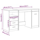 thumbnail of vidaXL Schreibtisch mit Schrank Artisan Oak Engineered Wood