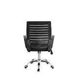 thumbnail of Silla de oficina con asiento en símil piel color negro. Modelo Emma