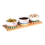 thumbnail of Service apéritif 3 pièces Dolce Vita 28,5 cm -  Multicolore Rectangulaire Porcelaine Table Passion 29.00x10.00 cm