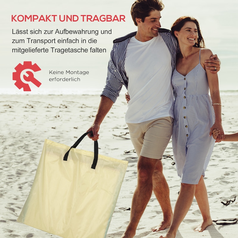 Strandmatten 2er-Set Stahl Beige 124x53x35-45 cm, faltbar, mit 5-fach ...
