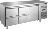 thumbnail of GastroHero Kühltisch Edelstahl GN 1/1 1 Tür 4 Schubladen Umluftkühlung 0 °C bis +8 °C 230 V Profi Gastronomie Kühltisch 1800x700x850 mm