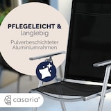 thumbnail of CASARIA® Aluminium Gartenstuhl Bern Klappbar Silber 2er Set