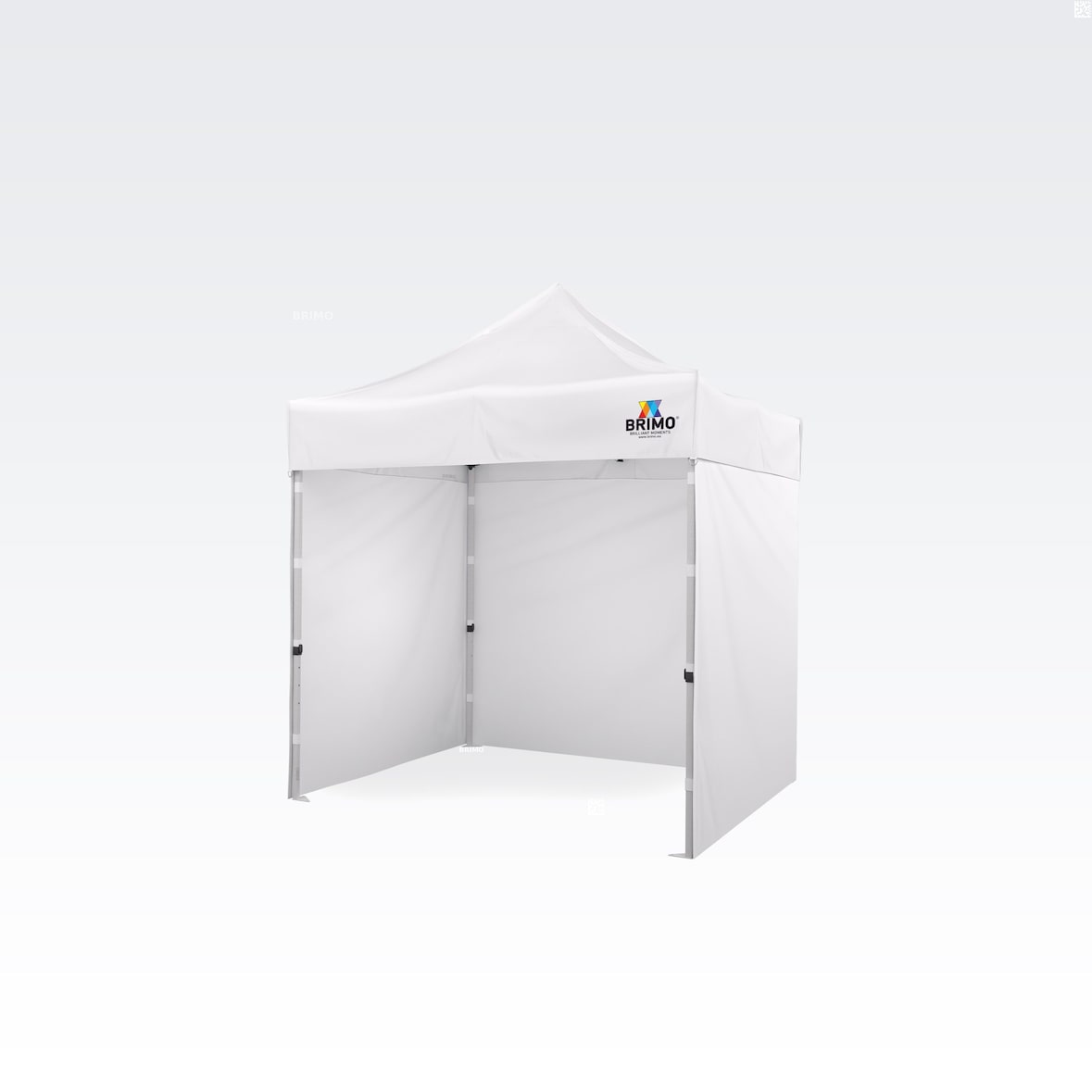 Marktzelt 2x2m - mit 3 Wänden - Weiß