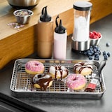 thumbnail of Plat en inox et sa grille 31,5 cm -  Argent / Métallique Rectangulaire Acier Inoxydable (inox  Gefu 32.00x25.00 cm