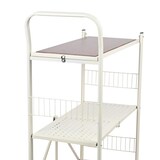 thumbnail of WellHome - Carrinho de armazenamento dobrável com 3 prateleiras e rodas na cor branca - 86x34,5x105 cm