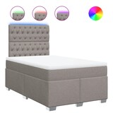 thumbnail of vidaXL Boxspringbett mit Matratze Taupe 120x190 cm Stoff