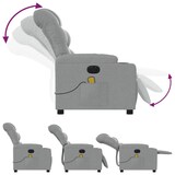 thumbnail of vidaXL Massagesessel Elektrisch Hellgrau Stoff