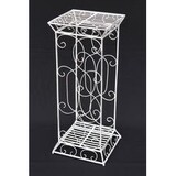 thumbnail of DanDiBo Blumenhocker Metall Weiß Eckig 77 cm Blumenständer 20304 Blumensäule Beistelltisch Pflanzenständer