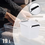 thumbnail of Aufbewahrungsbox mit Deckel 4er Set 19 Liter Kunststoffbox Stapelbox Lagerbox Regalbox